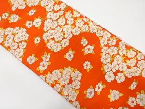 椿模様織り出し　名古屋帯